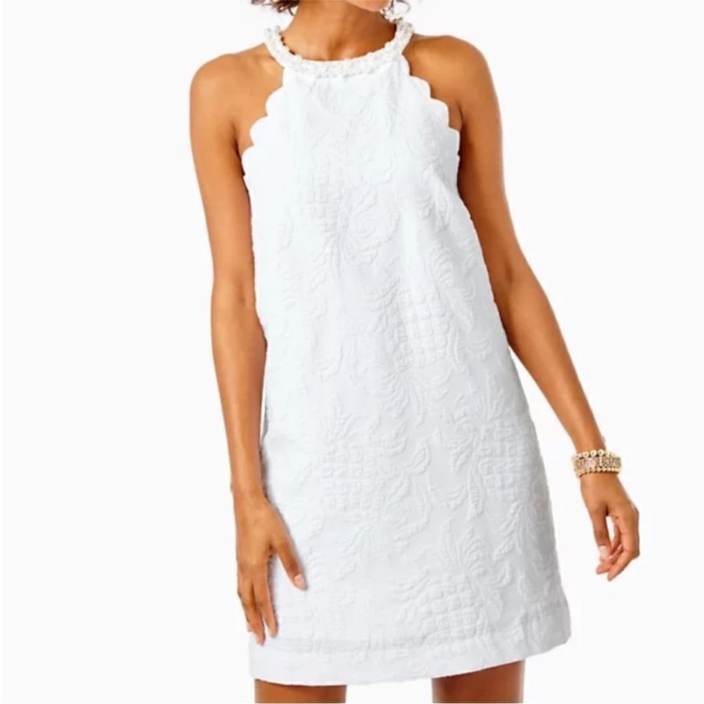 NWT Lilly Pulitzer Tabby Stretch Dress white size M